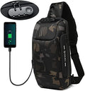 OZUKO Sling Bag for Men, Anti-Theft Crossbody Bag with Combination Lock