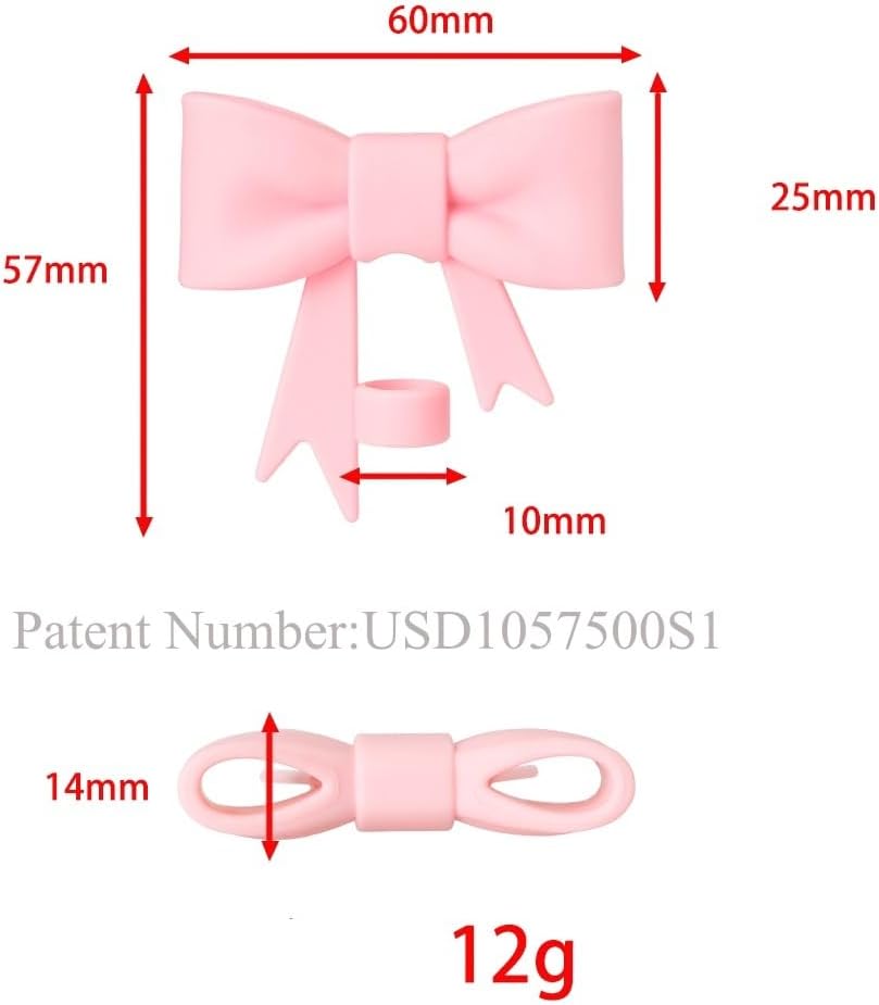 7.5cm Silicone Bottle Cover &10mm Bow Shape Straw Topper for Stanley Cup 12-40oz (2pcs Dark Purple)