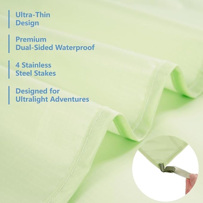 Waterproof Picnic Blanket Gift Set,Small Picnic Tarp Foldable,4 Stakes