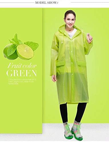 EVA Women Rain Ponchos for Adults Men Raincoat Waterproof Rain Jacket Camping Hiking Outerwear Reusable