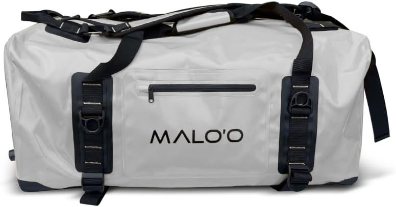 Malo’o Airtight Waterproof Duffel Bag, Submersible Dry Bag with Watertight Zipper & DryCore Technology, Heavy-Duty Gear Bag for Travel, Surf, Boat & Camping (Grey, XL)