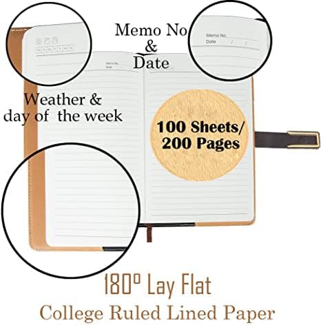 Fanery Sue Refillable Adventure Writing Journal For Men & Women Faux Leather Hardcover Notebook A5 College Ruled 200 Lined Pages Lay-Flat Personal Diary With Pen & Magnetic Buckle （Adventure - Grey
