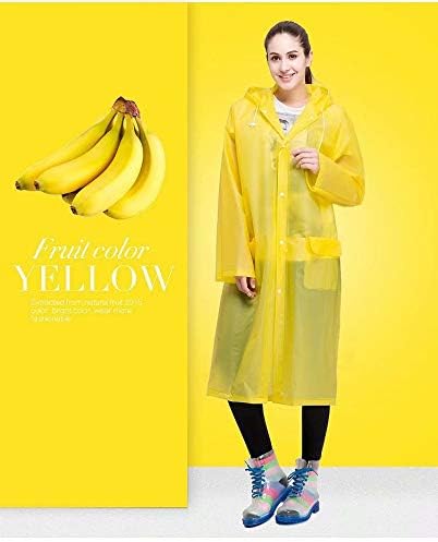EVA Women Rain Ponchos for Adults Men Raincoat Waterproof Rain Jacket Camping Hiking Outerwear Reusable