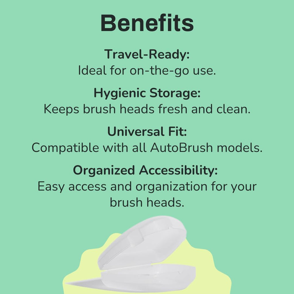 autobrush Brush Head Case, Travel Toothbrush Protector, Fits All Kids and Adults