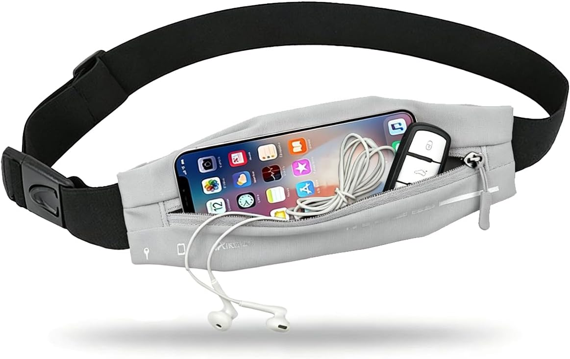 AIKENDO Slim Running Belt for Women Men,Runners Fanny Pack Phone Holder