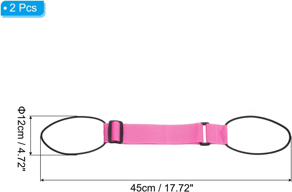 PATIKIL Luggage Straps Bag Bungee, 2 Pcs Suitcase Straps Adjustable Belt for Add a Bag Easy to Travel Elastic Strap Belt Handle Handbag Backpack, Pink