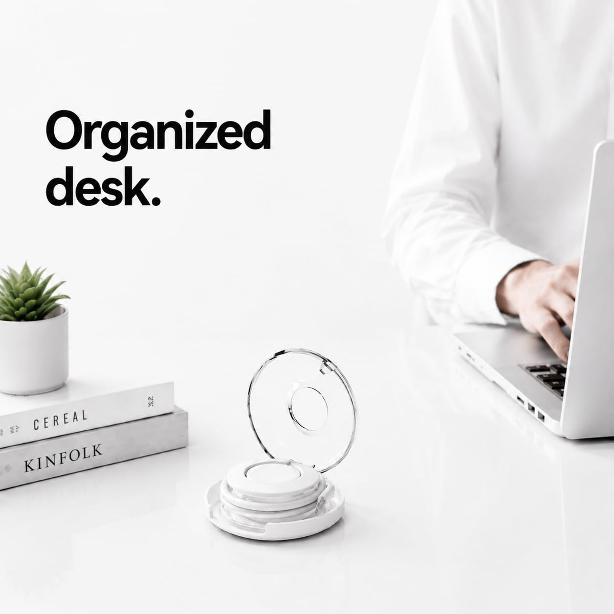 PZOZ Apple Watch Charger Organizer, Rotating Cable Organizer Travel Desk