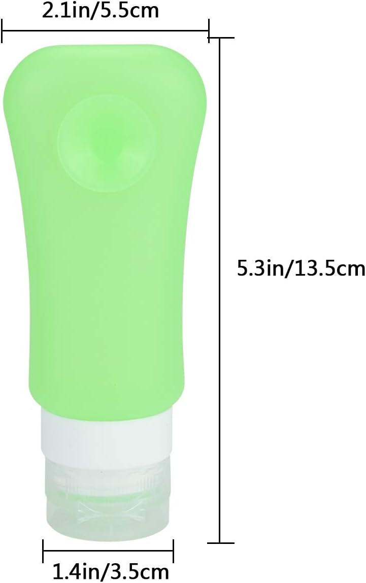 5 Pack TSA Approved Travel Bottles Sets, 3 Ounce Leakproof Silicone Toiletry Tubes Travel Containers Travel Size Bottles Portable Leakproof for Shampoo Lotion Toiletries