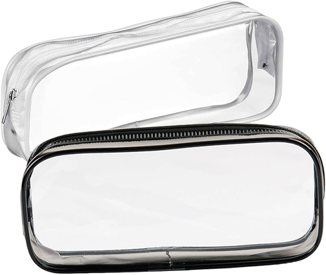 GAQWOK 2Pcs Clear Toiletry Bags for Traveling