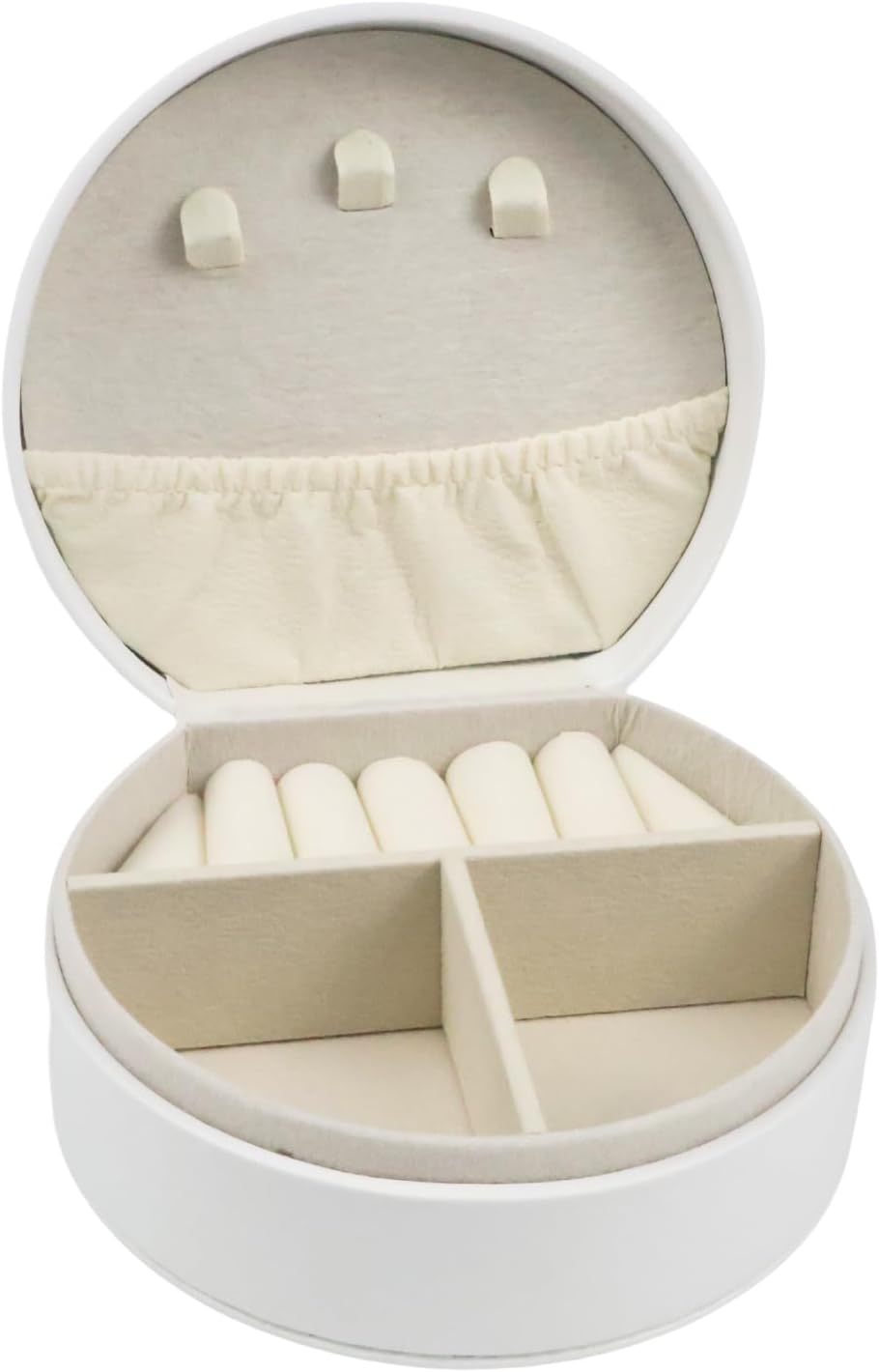 Travel Jewelry Case,Personalized Jewelry Box,Elegant Half-Moon Design with Personalized Golden Initial Case,Personalized Gifts for Women,Jewelry organizer;Personalized Gifts for Women or Friends(M)