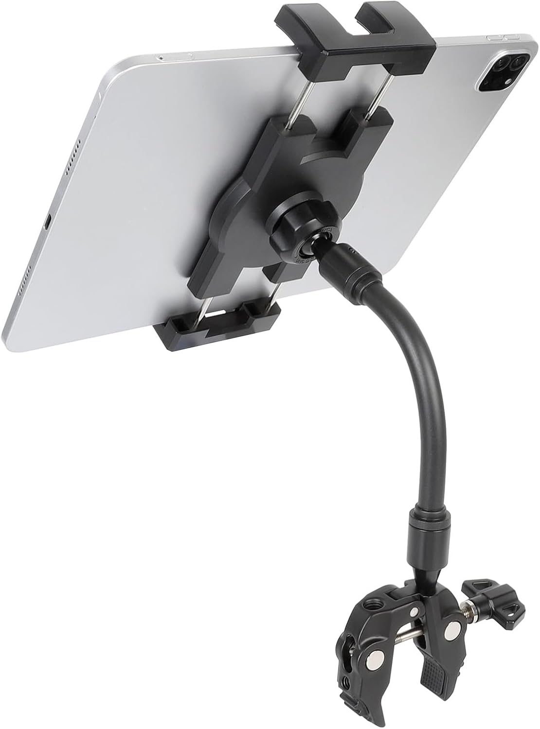 iPad Yoke Mount, Tablet Holder Clamp Mount for Aircraft, 360° Rotation Adjustable Aluminum Trainer Tablet Holder for iPad Pro 12.9/Air/Mini, 4.7-13" Phones and Tablets