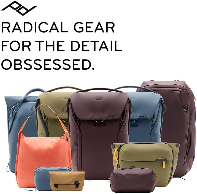 Peak Design Small Tech Pouch, Ocean, Electronics Organizer for Travel or Everyday Carry, Origami-Style Storage, Cable Pass-Through, Weatherproof Recycled Nylon, Gear Carry Bag for Men and Women