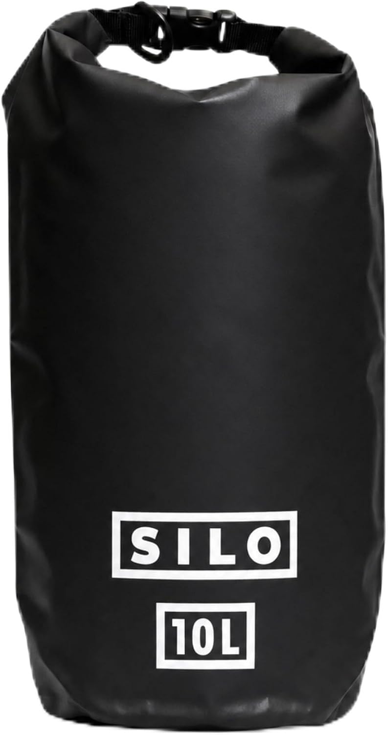 SILO Dry Drop 10L Waterproof Dry Bag - Roll-Top, Trail, Kayak - Black