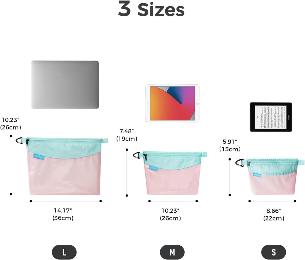 pack all Water-Resistant Zipper Pouch, Mesh Zipper Bag, 8.66"x5.91"