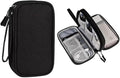 Travel Cable Organizer Pouch, Double Layer Electronics Organizer Case for Cables, Chargers, USB Drives & Accessories, Portable Travel Storage Bag (Black)