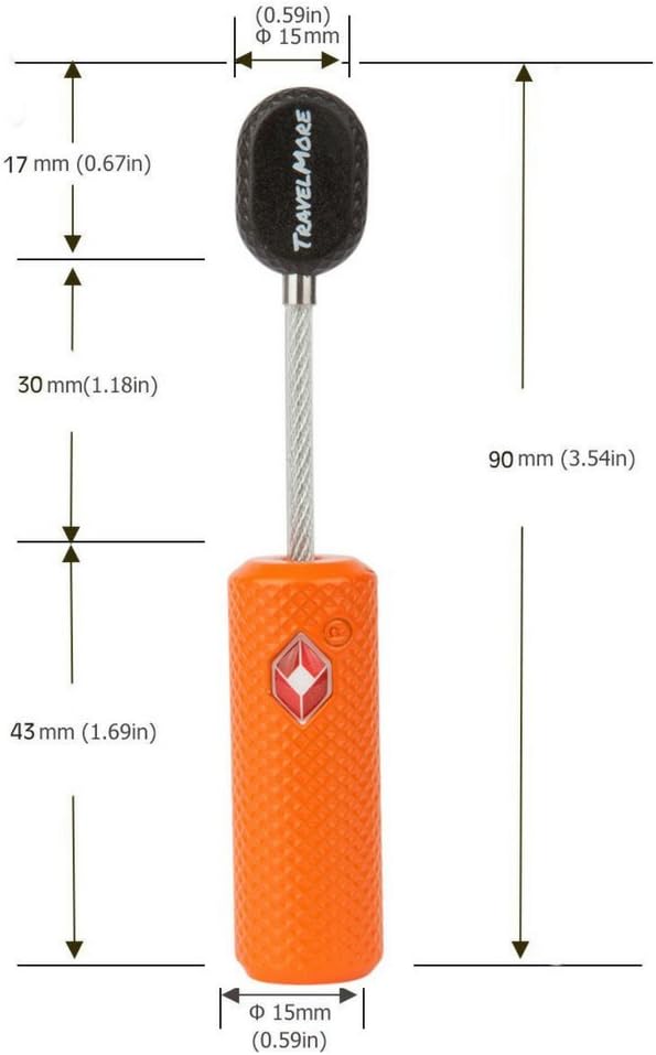 TravelMore TSA Approved Locks for Luggage with Keys, Secure Travel Locks