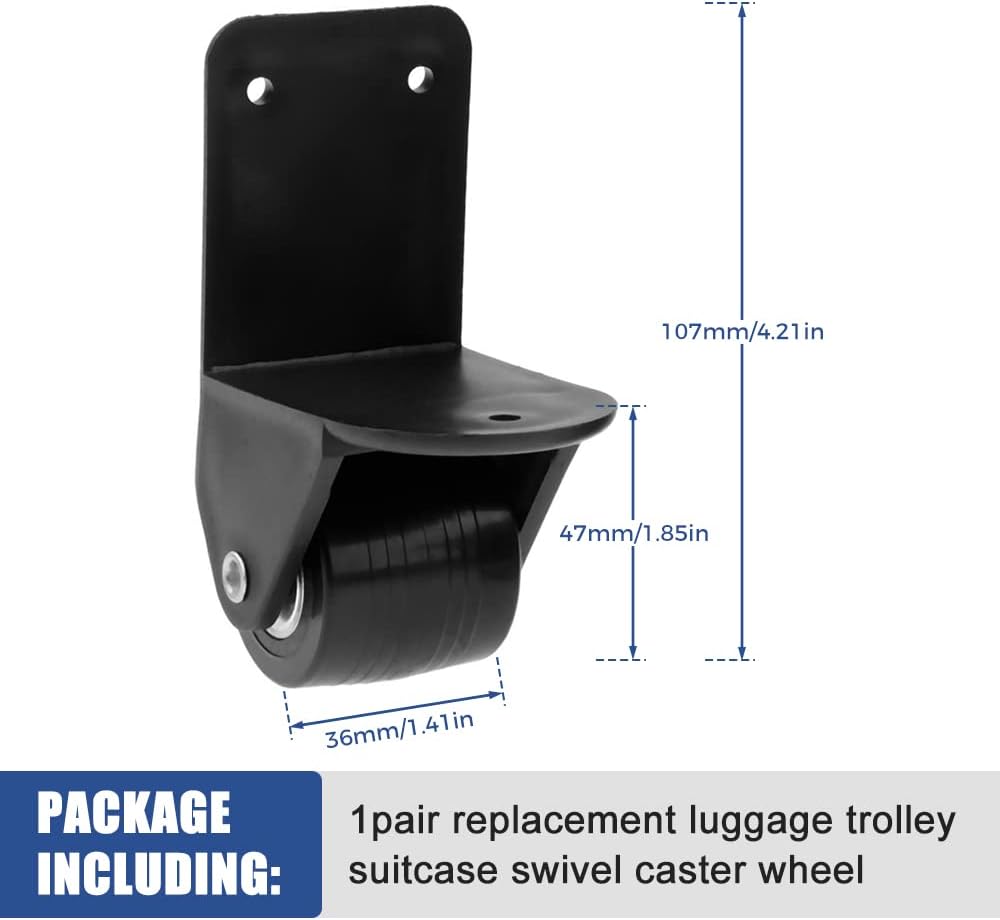 1Pair Luaggage Replacement Wheels,Suitcase Spinner Wheel,Left Right Swivel