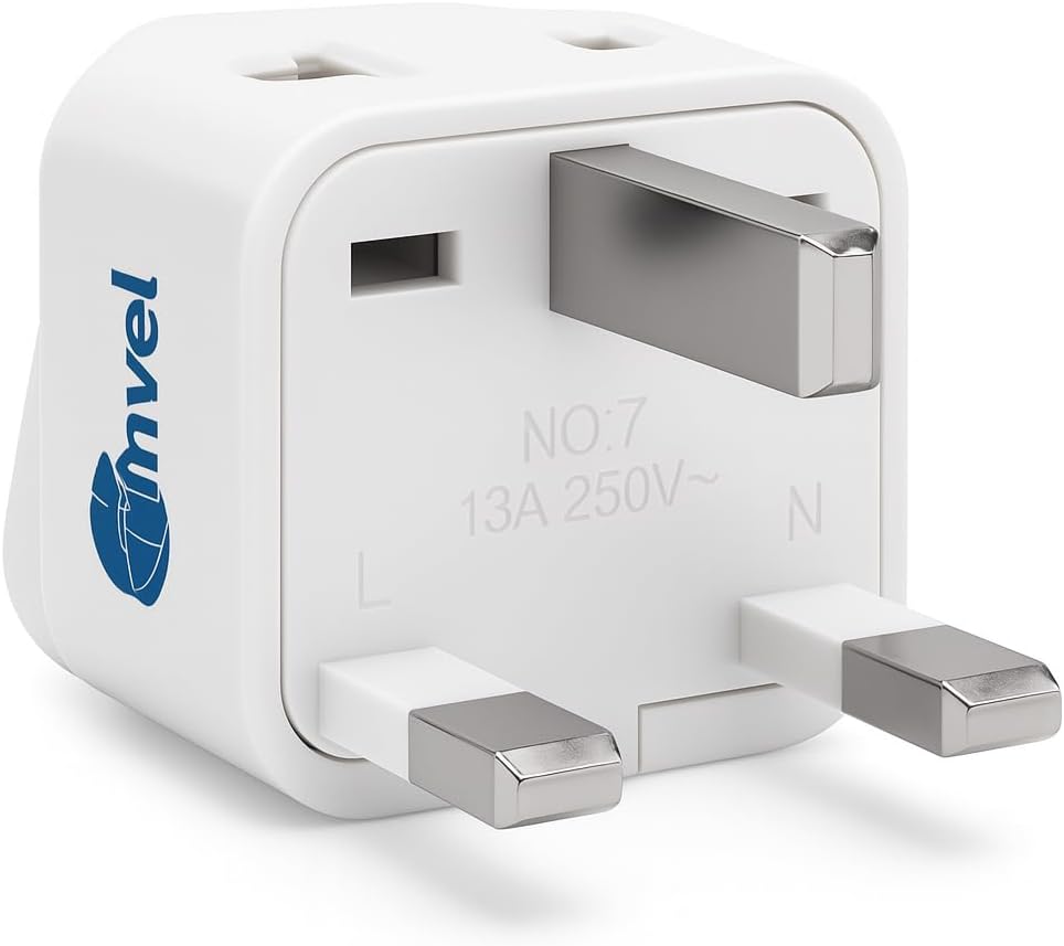 Universal International Power Adapter-2 in 1 UK Travel Plug Converter for Type G - Ideal for United Kingdom, Ireland, Great Britain, Scotland, England - London, Dublin - Worldwide Compatibility