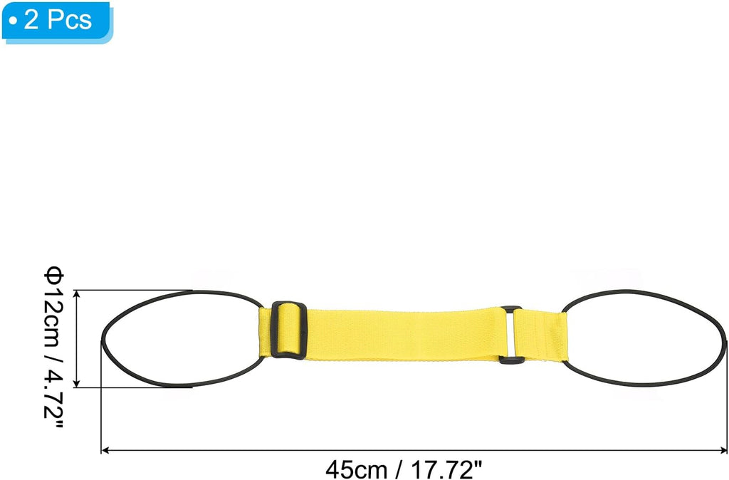 PATIKIL Luggage Straps Bag Bungee, 2 Pcs Suitcase Straps Adjustable Belt for Add a Bag Easy to Travel Elastic Strap Belt Handle Handbag Backpack, Yellow