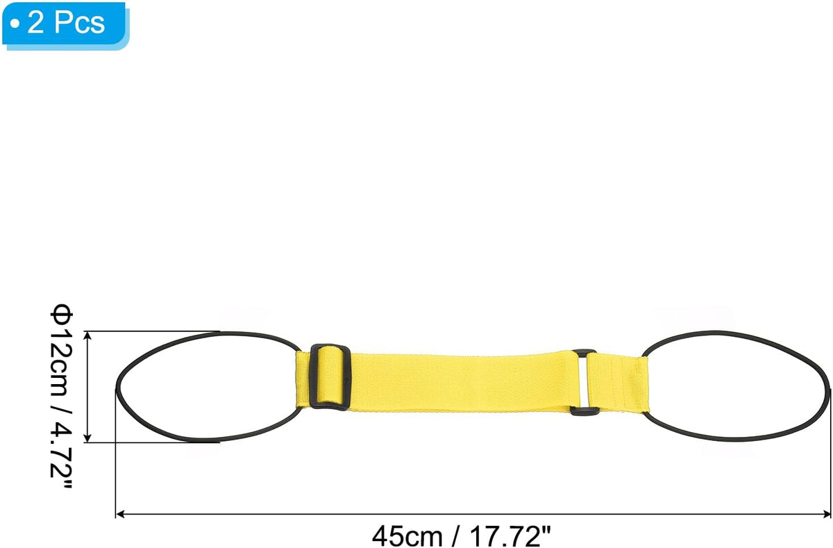 PATIKIL Luggage Straps Bag Bungee, 2 Pcs Suitcase Straps Adjustable Belt for Add a Bag Easy to Travel Elastic Strap Belt Handle Handbag Backpack, Yellow