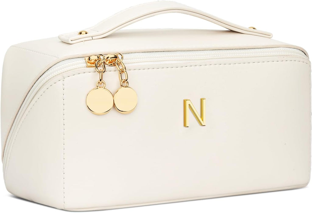 Initial Makeup Bag Personalized Gift for Women Teen Girls