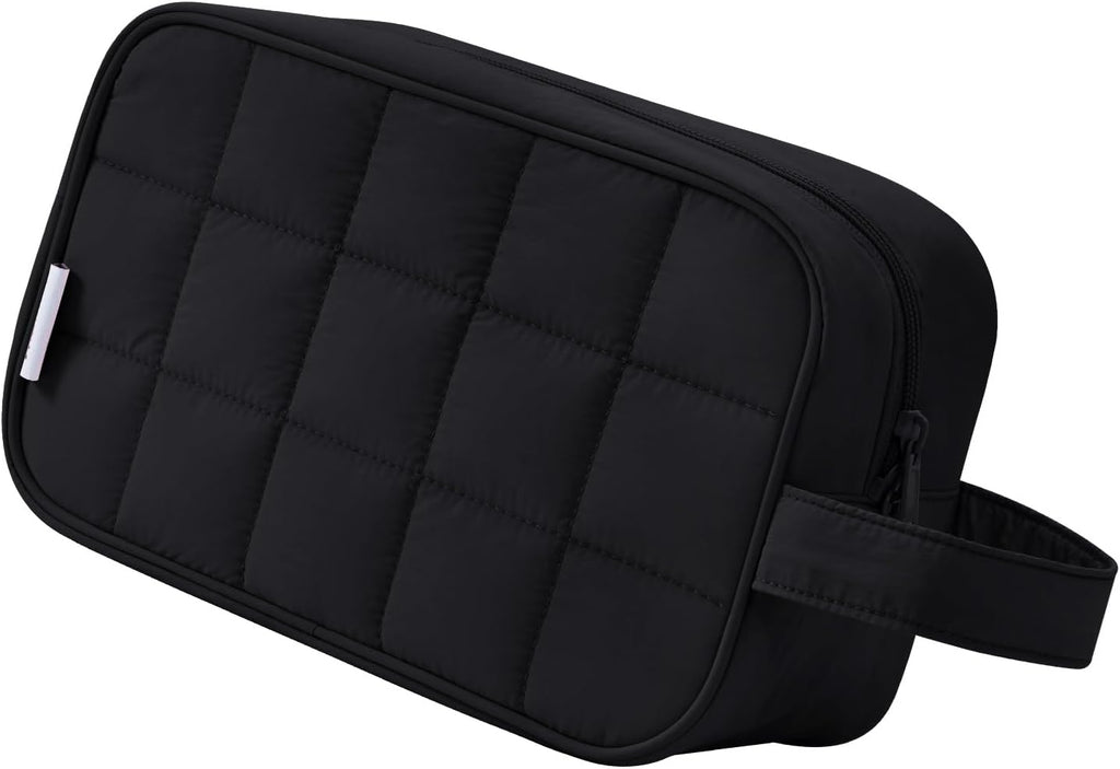 Narwey Quilted Travel Toiletry Bag for Women, Bathroom, Medicine Bag