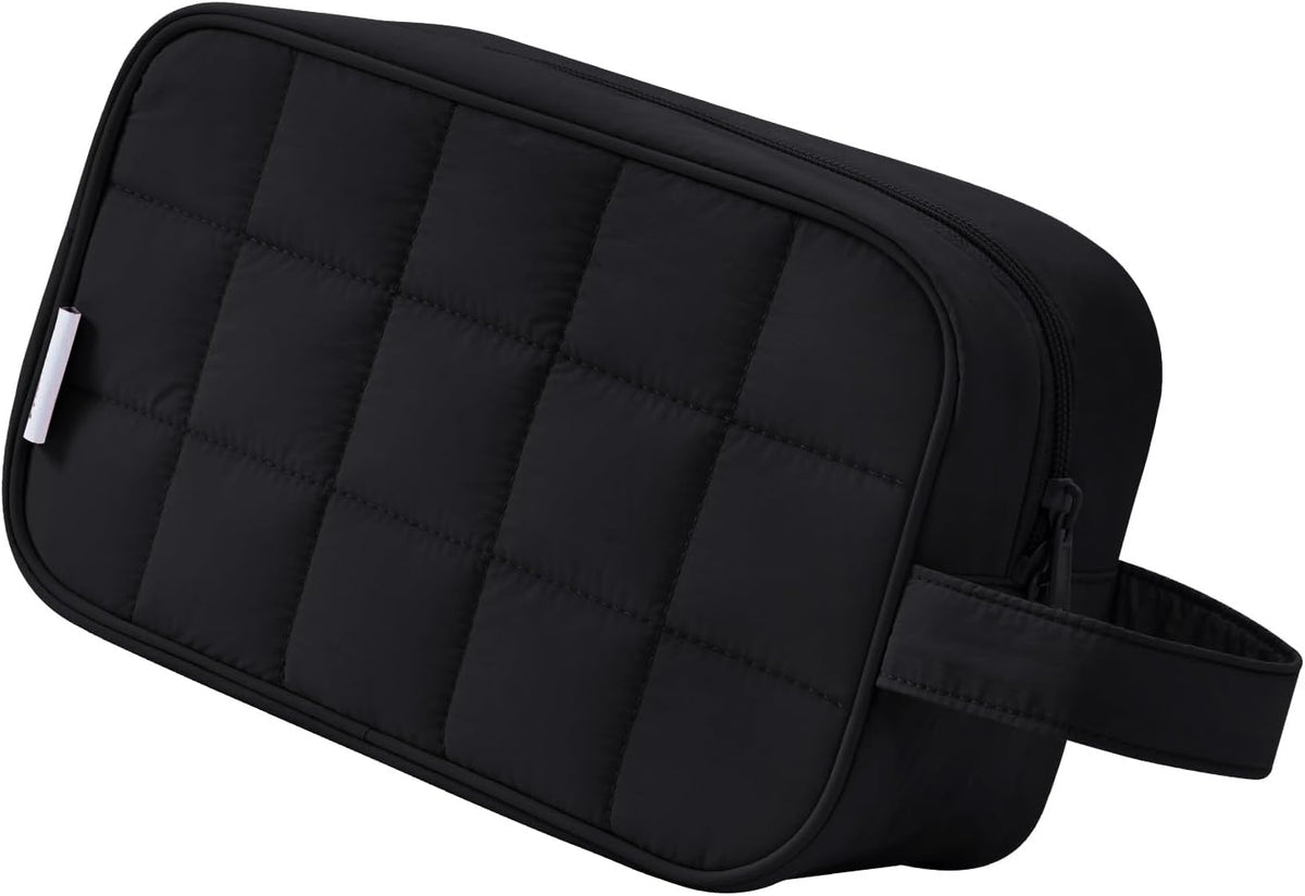 Narwey Quilted Travel Toiletry Bag for Women, Bathroom, Medicine Bag