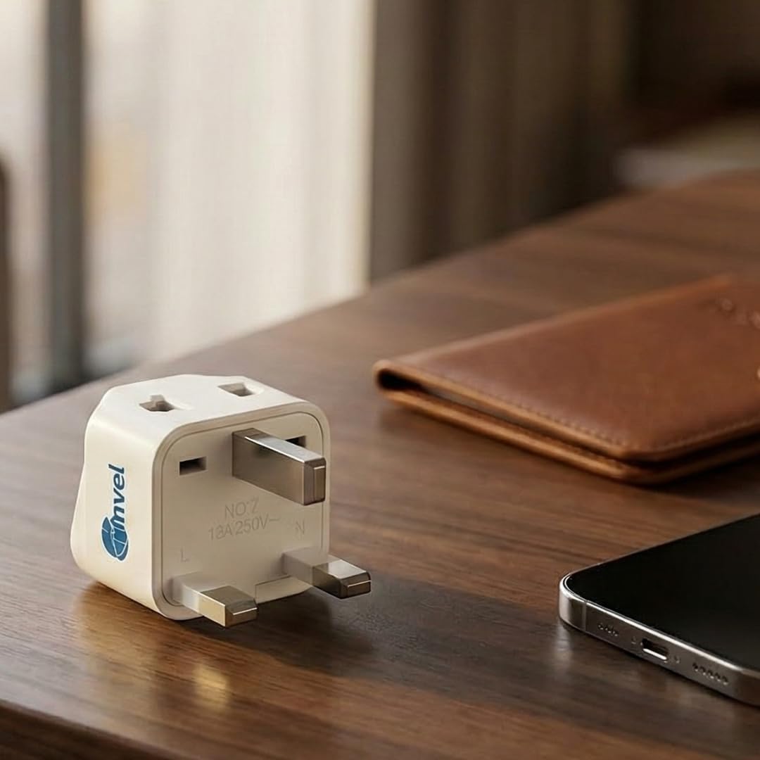 Universal International Power Adapter-2 in 1 UK Travel Plug Converter for Type G - Ideal for United Kingdom, Ireland, Great Britain, Scotland, England - London, Dublin - Worldwide Compatibility