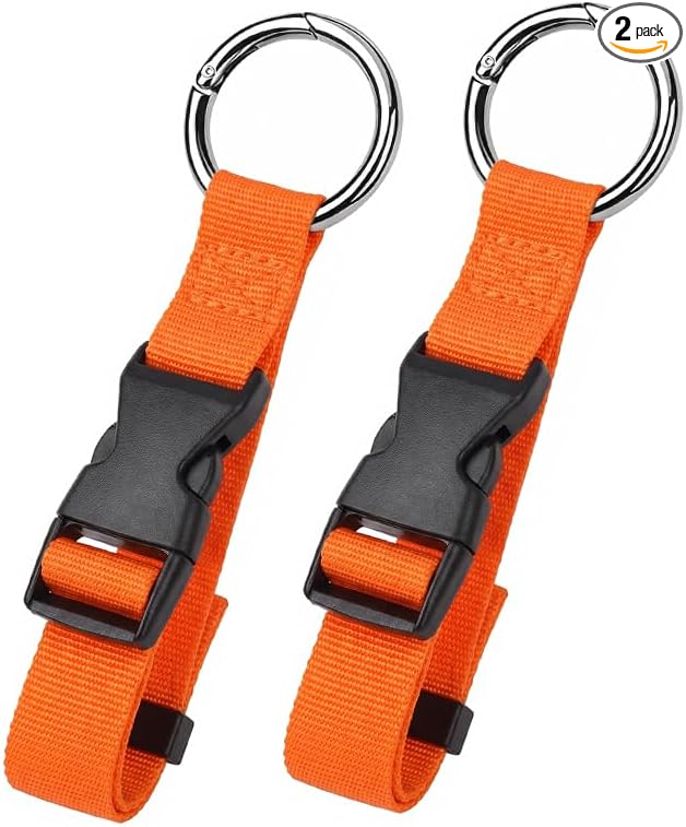 2 Pack Adjustable Luggage Connector Straps for Suitcases - Jacket Gripper