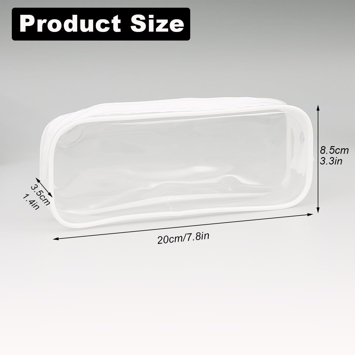 GAQWOK 2Pcs Clear Toiletry Bags for Traveling