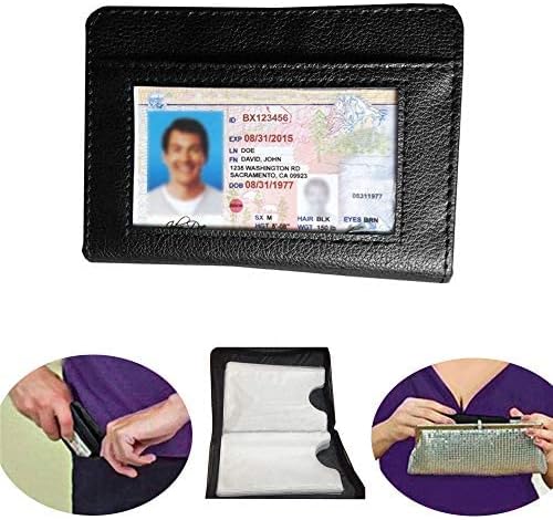 Men's Zipper Wallet 36 Slots RFID Blocking Card Holder