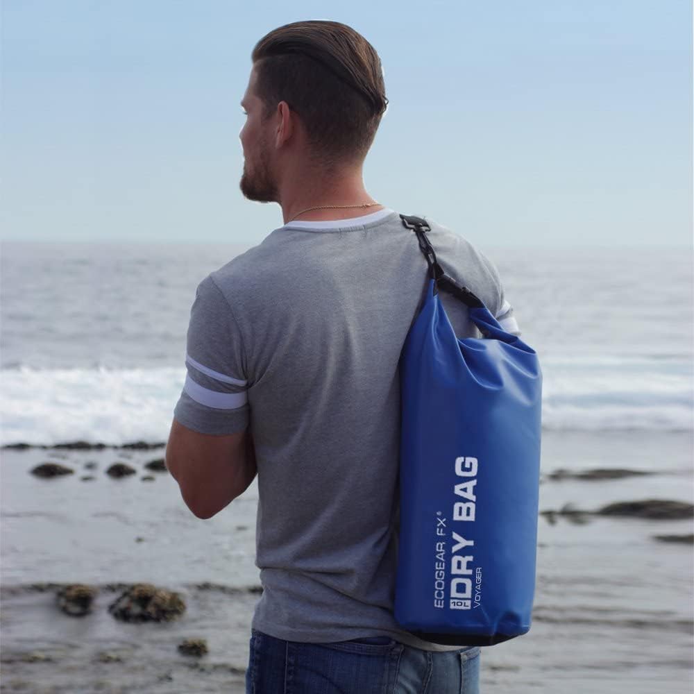 EcoGear FX Heavy Duty Waterproof Dry Bag Voyager Series – Durable Roll Top Compression Bag –Kayaking, Rafting, Boating, Hiking, Fishing and Camping