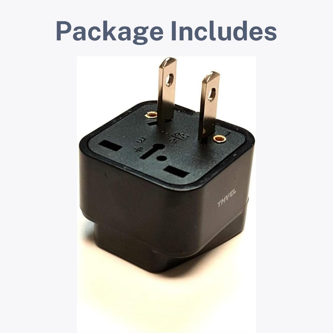 Universal International Power Adapter Plug Tip Converter - Convert Europe, EU/UK/CN/AU to USA - Great for Cell Phone Charger - Not Converter
