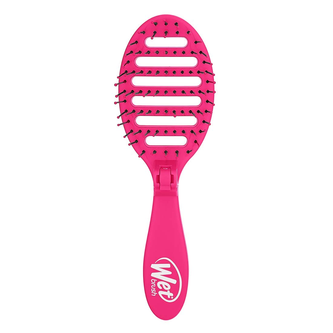 Wet Brush Pop & Go Speed Dry Hair Brush - Pink - Vented Design and Ultra Soft HeatFlex Bristles Are Blow Dry Safe- Travel Size - Manages Tangle and Uncontrollable Hair - Pain-Free