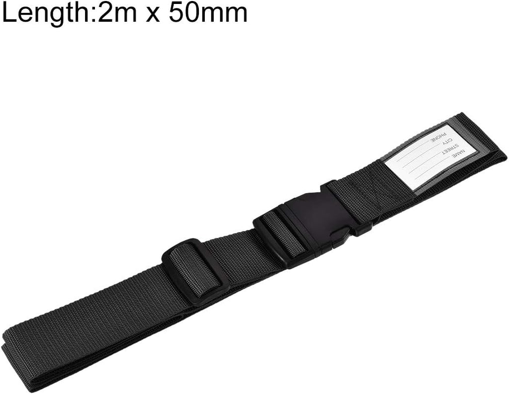 uxcell Luggage Straps Suitcase Belts 2x78 2Mx5cm Black 2Pcs