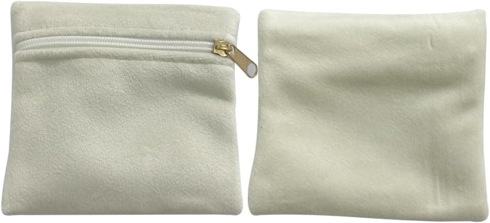 8pcs Small Velvet Jewelry Pouches with Zipper Gift Bags for Bracelet Necklace,Ring,Earrings,Earphone,Wedding Favors, Party Favors,Travel,3.94" X 3.94" (Mixed color)