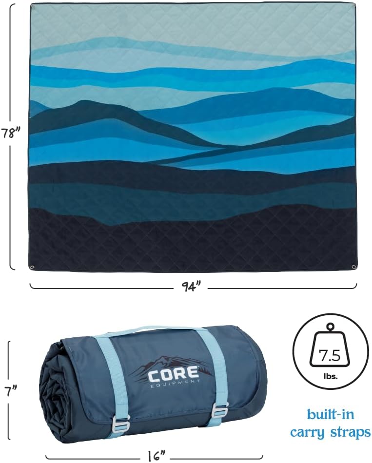 CORE Staydown Multipurpose Outdoor Blanket with Weighted Border