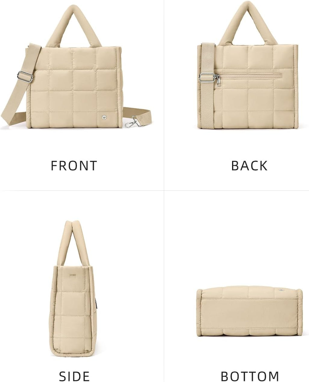 WESTBRONCO Small Puffer Tote Bag for Women Quilted Crossbody Bags