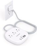 Cruise Ship Travel Essentials, 3Ft Short Extention Cord, 22.5W/4.5A, White