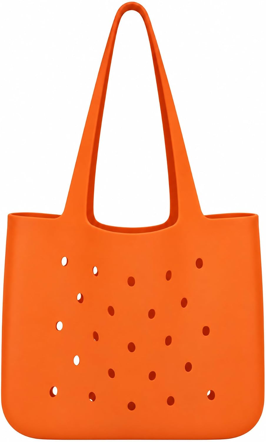 Silicone Beach Bag, Waterproof Large Tote Bag for Women, Charm Compatible Bag