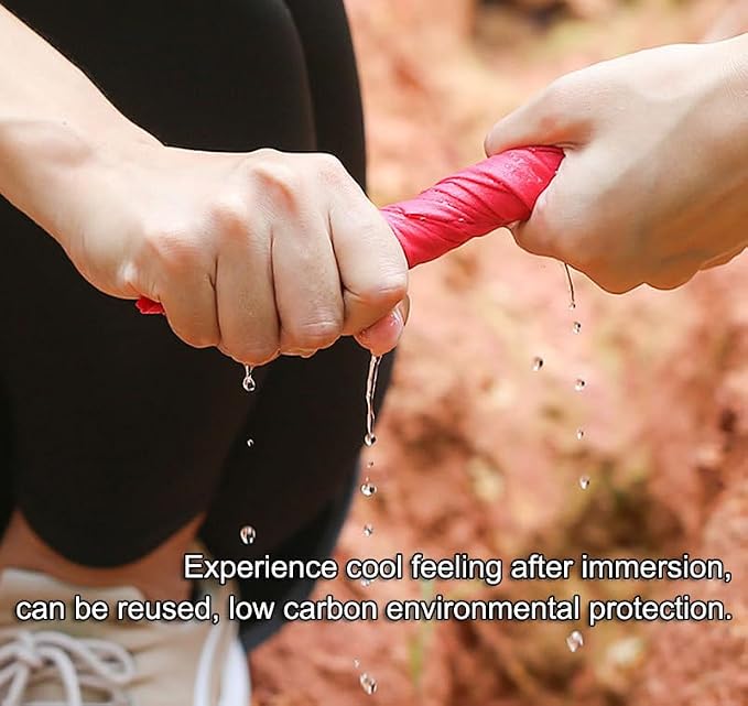 AKOAK Outdoor Travel Quick Drying 40CM Towel with Portable Creative Silicone Box, Microfiber Cold Sports Quick Drying Towel, Gym, Beach, Yoga, Sports Travel (Pink)