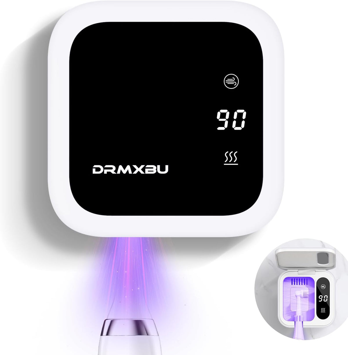 Toothbrush Sanitizer Case and Holder, DRMXBU Wall Mounted Toothbrush Holder