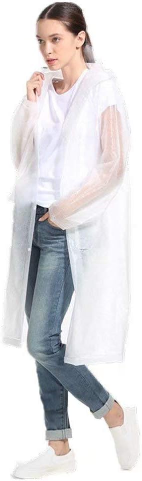 EVA Women Rain Ponchos for Adults Men Raincoat Waterproof Rain Jacket Camping Hiking Outerwear Reusable
