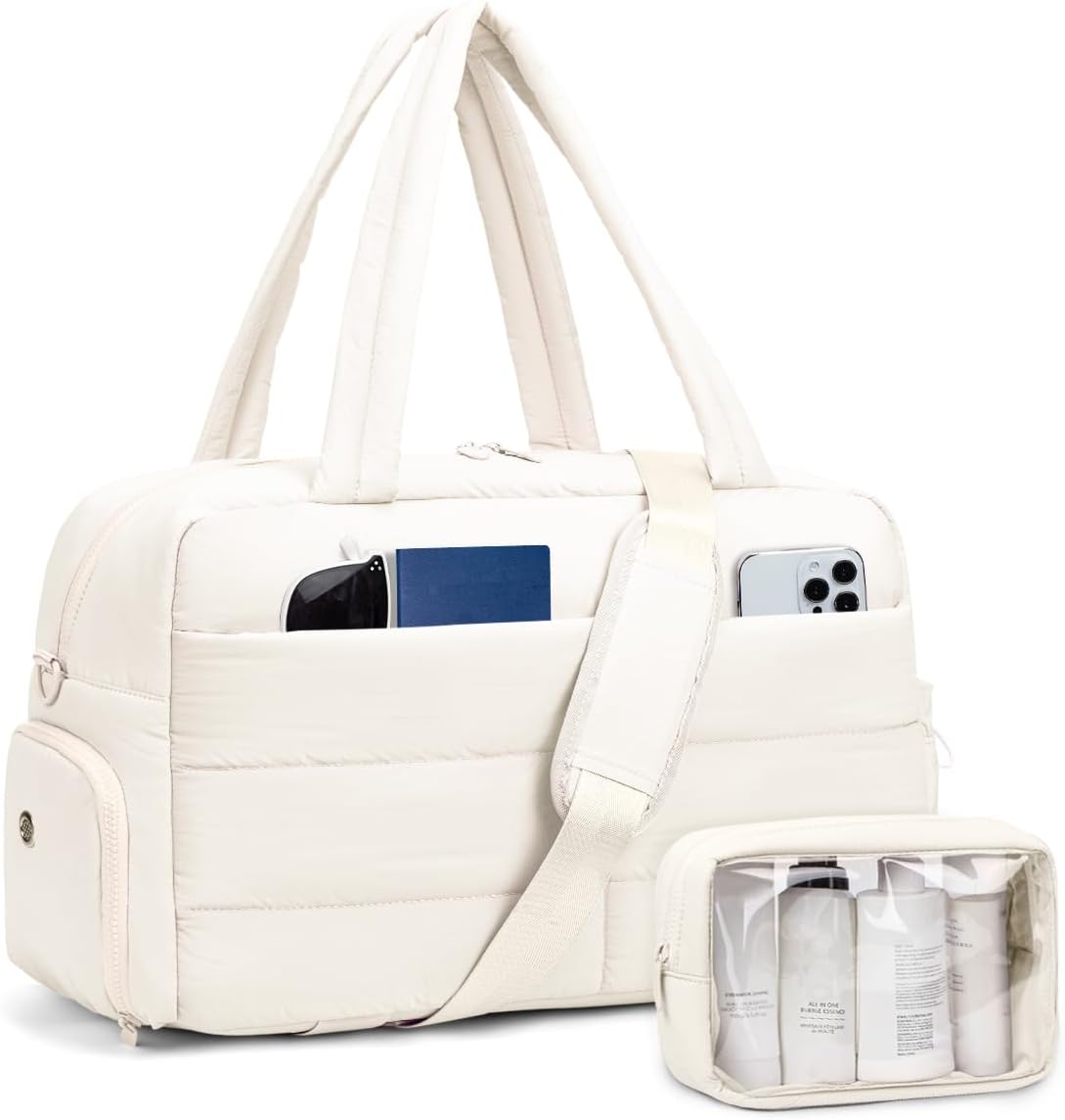 Gitus Travel Duffle Bag for Women Puffer Weekender Bags Carry on Gym Bag