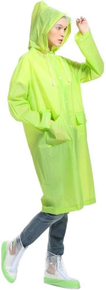 EVA Women Rain Ponchos for Adults Men Raincoat Waterproof Rain Jacket Camping Hiking Outerwear Reusable