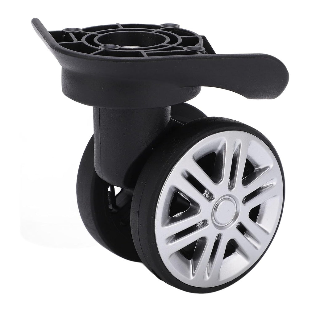 360 Degree Swivel Caster Wheels for Luggage – Black Plastic Replacement Trolley Wheels Compatible with Suitcase Travel Bags
