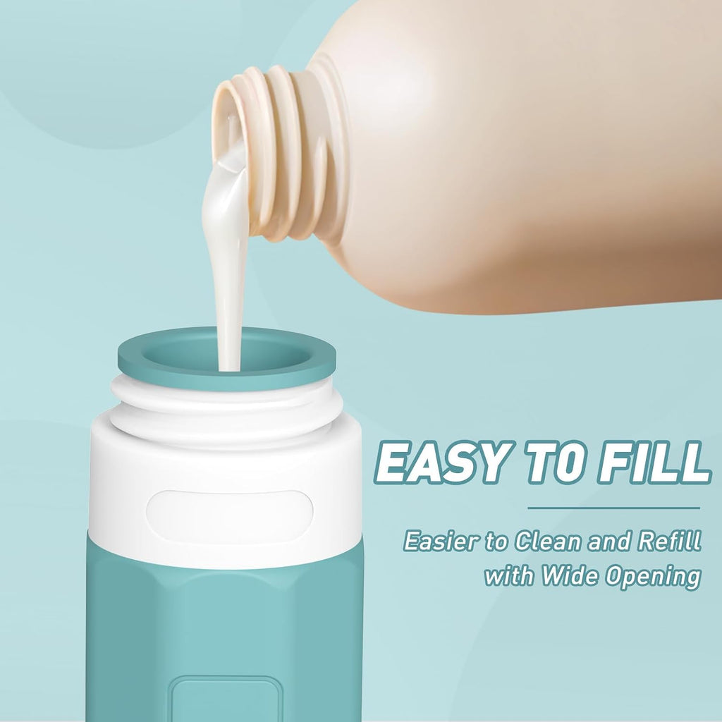 Redfly Travel Bottles for Toiletries 3oz, Silicone Travel Size Containers