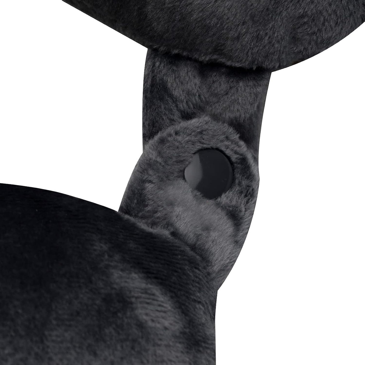 Wolf Essentials Adult Cozy Soft Microfiber Neck Pillow for Travel – Compact, Machine Washable - Perfect for Airplane, Car, or Home Use - Filled and Finished in The USA – Black