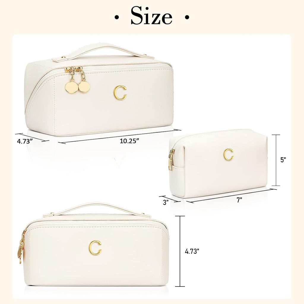 Initial Makeup Bag Personalized Gift for Women Teen Girls