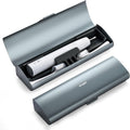 Aluminum Electric Toothbrush Travel Case, 2 in 1 Travel Toothbrush Holder for Oral B/Oral-B Pro 1000 1500 5000 and Most Electric Toothbrush for Traveling, Removable Silicone Liner-Grey